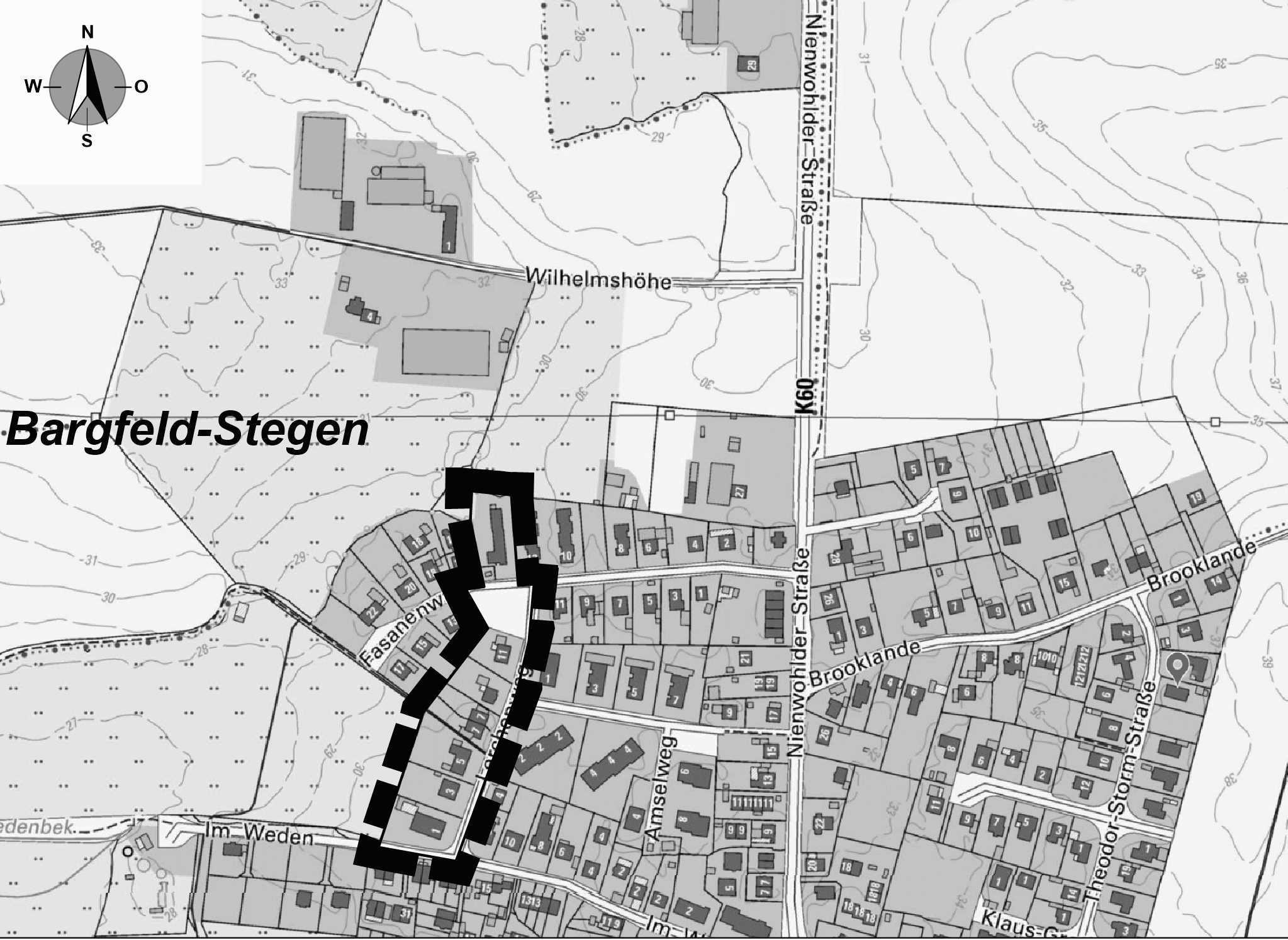 Bargfeld-Stegen: Plangebiet B-Plan Nr. 3 - 10. Änderung